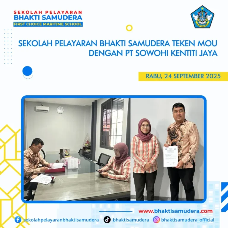 Sekolah Pelayaran Bhakti Samudera Teken MoU dengan PT Sowohi Kentiti Jaya